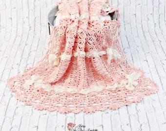 Crochet Pattern: Heirloom Shell Stitch Baby Blanket (PDF Pattern)