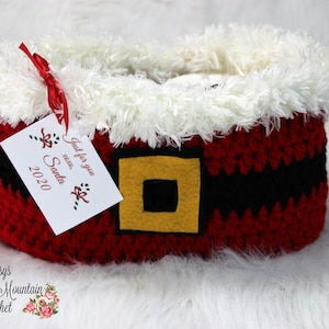 Santa Basket Crochet Pattern - Christmas Decoration - Toilet Paper Cover -Home Decor - Bathroom Decorations - KrissysOverTheMountainCrochet