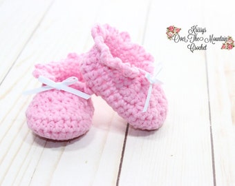 Baby Bootie Crochet Pattern: Over Brook Easy Newborn Shoes (PDF Pattern)