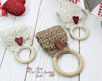 Towel Ring Crochet Pattern: Button Closure Cotton Topper (PDF Pattern)