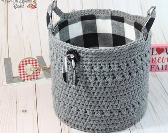 Crochet Basket Patterns Bundle: Round Baskets w/Handles, Lace Toilet Paper Cover, Shell Cloche
