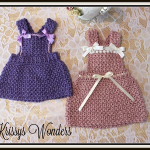 Crochet Jumper Pattern - Baby Dress Pattern - Lil Bo Peep - Vintage Inspired - KrissysWonders