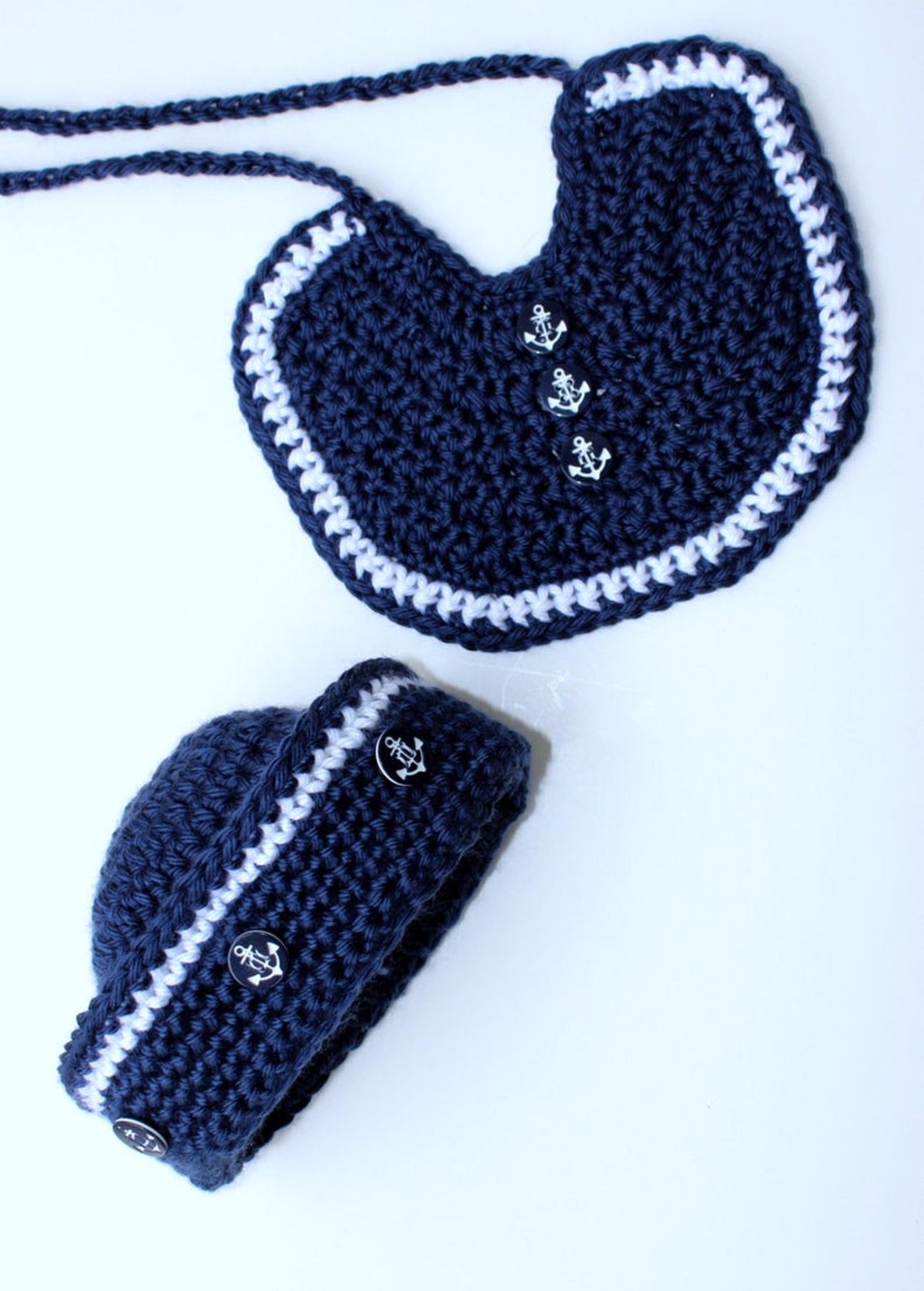 Crochet Sailor Hat Pattern Crochet Bib Pattern Crochet Etsy