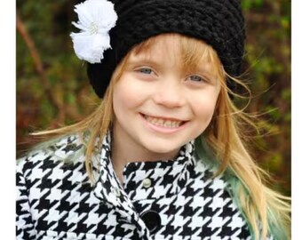 Crochet Pillbox Hat & Boot Cuffs Pattern - Children's Fashion (PDF Pattern)