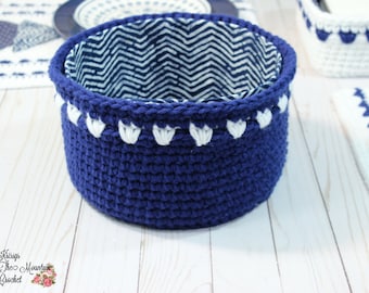 Round Basket Crochet Pattern: Farmhouse Decor Storage (PDF Pattern)