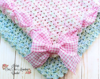 Easy Iris Stitch Crochet Baby Blanket Pattern (PDF Pattern)