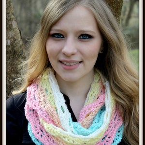 Crochet Lace Scarf Pattern - 3 Sizes - Petite Ladies Plus - Colorwork - Spring Fashion - Lightweight - KrissysOverTheMountainCrochet