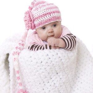 Striped Stocking Cap Crochet Pattern: Baby Elf Hat (PDF Pattern)