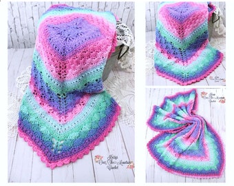 Baby Blanket Crochet Pattern - Over Brook Baby Blanket - Multi Stitch Afgan - Beginner Friendly to Intermediate - 39" Square