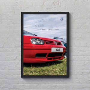Folleto de VW Golf GTI MK4 Edición 25 Aniversario Portada Arte de pared Personalizado