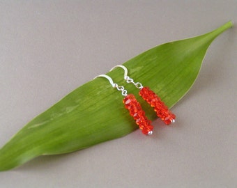 Red Glass Earrings