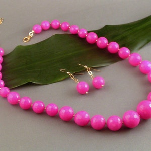 Fuschia Dyed Jade Set Round Taste the Rainbow image 2