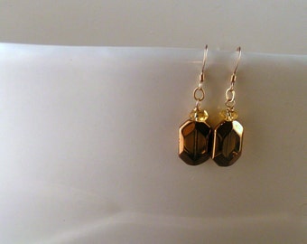 Brown Glass Earrings