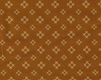 HALF YARD Yamaoka - Hashtags on Mustard Yellow 2310-1C - Traditional Geometric Japanese