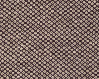 HALF YARD Kanoko on Brown Grey - Broadweave Cotton - Loose Weave 88225-1-3 - Traditional Japanese design -  Shibori Japanese Fabric