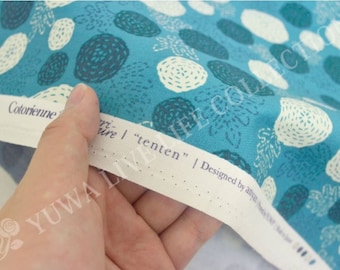 HALF YARD Yuwa - Ten Ten by Anyan - Evening Blue Colorway 152174-D - Cotorienne Japanese Fabric