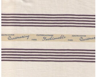 FAT QUARTER Yuwa - Ticking stripe GREY - Fashionable Paris Haute Couture Dressmaking Paris 916420-F - Suzuko Koseki - Japanese Import Fabric