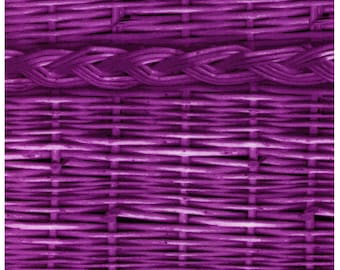 HALF YARD - Photo Realistic Purple Basket Weave with Braid, Oxford Cotton - Cosmo Textiles, Japanese Import