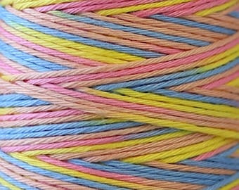 COSMO Hidamari Sashiko Variegated Thread #303 Rainbow Sorbet - 100% cotton - 30m (32.8 yds) skein - Hand Quilting Stitching - Lecien