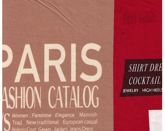 HALF YARD Yuwa - Large Fashion Text Boxes on RED - Suzuko Koseki SZ829608-D - Japanese Import - Print