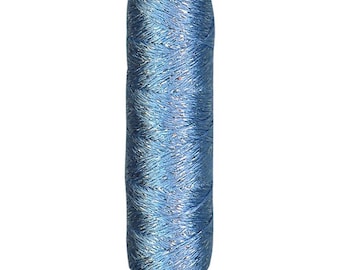 Cosmo - Nishikiito Opali - Shabon-Dama Blue Metallic Embroidery Floss 4 Strand - 78-14 - Polyester/Acetate - Japanese Import