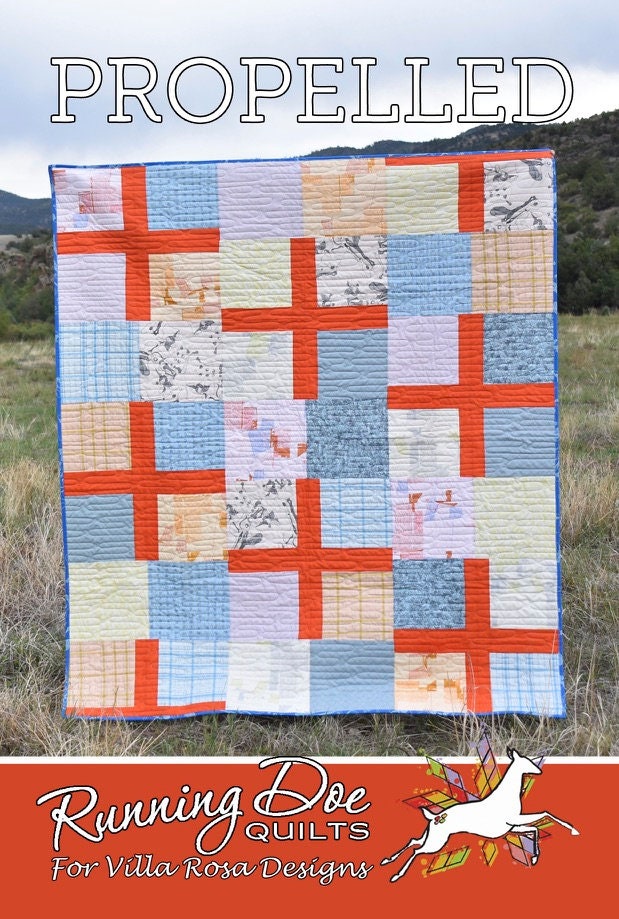 Running Doe Quilts - PROPELLED Quilt Pattern Postcard - By Catherine