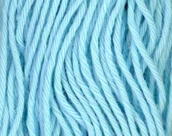 Sashiko Thread #8 AQUA BLUE - 100% cotton - 20 meter (22 yd) skein - Hand Quilting and Stitching- Japanese Imported