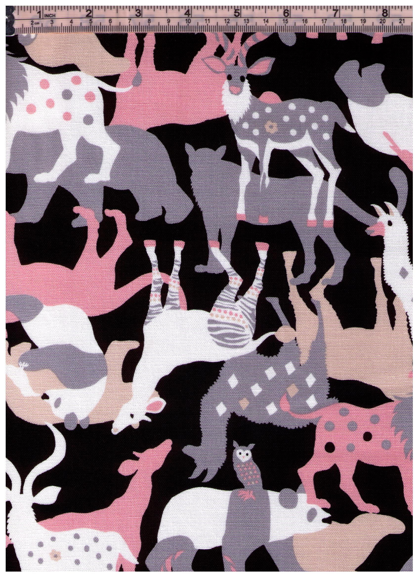 Kayo Horaguchi High Heels And Bowties On Black Bears Cotton Linen Lightweight Canvas Pancakes Japan Half Yard Kiyohara Bunny Visual Arts Craft Supplies Tools Blitter It