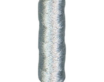 Cosmo - Nishikiito Opali - Shabon-Dama Silver Metallic Embroidery Floss 4 Strand - 78-13 - Polyester/Acetate - Japanese Import