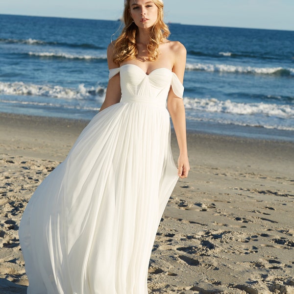 Annie Wedding Gown Silk Hand Gathered Bustier Gown with Chiffon Sash Reserved for pecanrican23