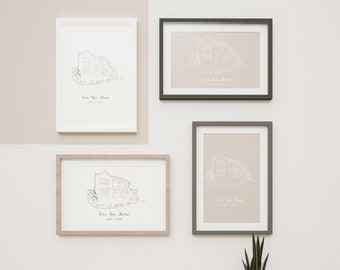 The Perfect New Home Gift: Cherished Beginnings - Personalized Hand-Sketched Drawing