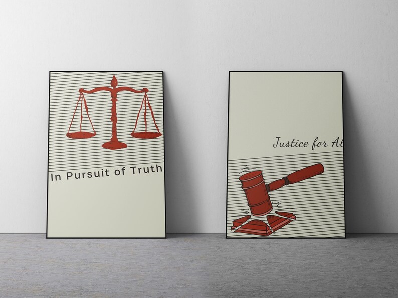 Dual Decorative Poster Set for Law Offices – Digital Download | Lawyer ...
