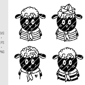 Traceur fichier mouton svg agneau mignon svg, svg moin agneau, fichier maritime, animal svg animal mignon svg mouton téléchargement numérique clipart mouton png