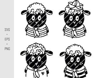 Plotter file sheep svg cute lamb svg, moin lamb svg, maritime file, animal svg cute animal svg sheep digital download clipart sheep png
