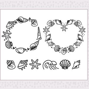 Conchiglie Svg, plotter marittimo Svg Beach frame svg, file plotter "La vita è migliore in spiaggia", per tracciare e creare regali