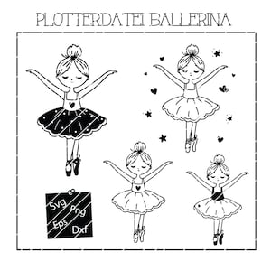 File plotter Cute Ballerina SVG Eps DXF PNG Ballet Girl, Ballerina ragazza carina svg, Digistamp Ballerina Laser File Laser Cut Cutting File
