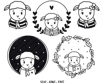 Plotter file sheep svg cute lamb svg, moin lamb svg, maritime file, animal svg cute animal svg sheep digital download clipart sheep png