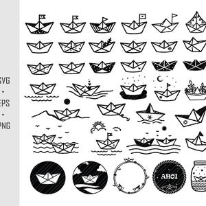 Bateau en papier nautique allemand mer amour traceur fichier svg maritime clipart marin mer svg bateau svg bateau en papier coeur svg cricut svg
