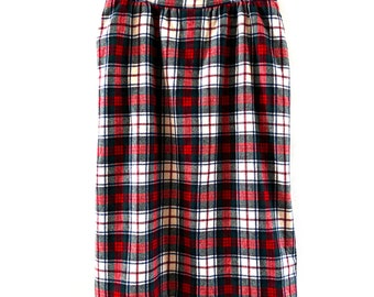 Clan MacDuff Tartan Pendleton Wool Skirt Authentic Plaid Kilt Alternative Pencil Skirt Vintage