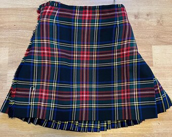 Nova Scotia Tartan Mini Kilt Kilted Skirt 100 Percent Wool