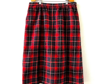 Clan MacInnes Tartan Pendleton Wool Skirt Authentic Plaid Kilt Alternative Pencil Skirt Vintage