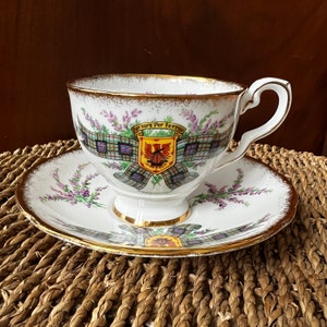 Clan MacDonald Royal Stafford Bone China Cup and Saucer Tartan Series Tea Coffee Scottish Clans