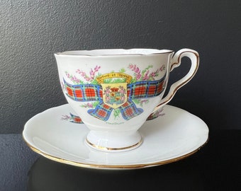 Clan MacDuff Royal Stafford Bone China Cup and Saucer Tartan Series Tea Coffee Scottish Clans McDuff