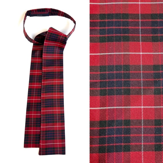 Vintage Fraser Tartan Silk Ascot Tie Cravat Clan … - image 1