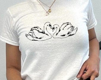 Camiseta de bebé cisne / Camiseta vintage / Camiseta de bebé de los 90 / Camiseta de bebé Y2K / Camiseta gráfica