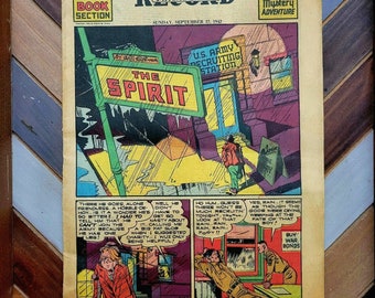 Will Eisner THE SPIRIT Philadelphia Record Sep 27, 1942 Comic Book Complete Rare