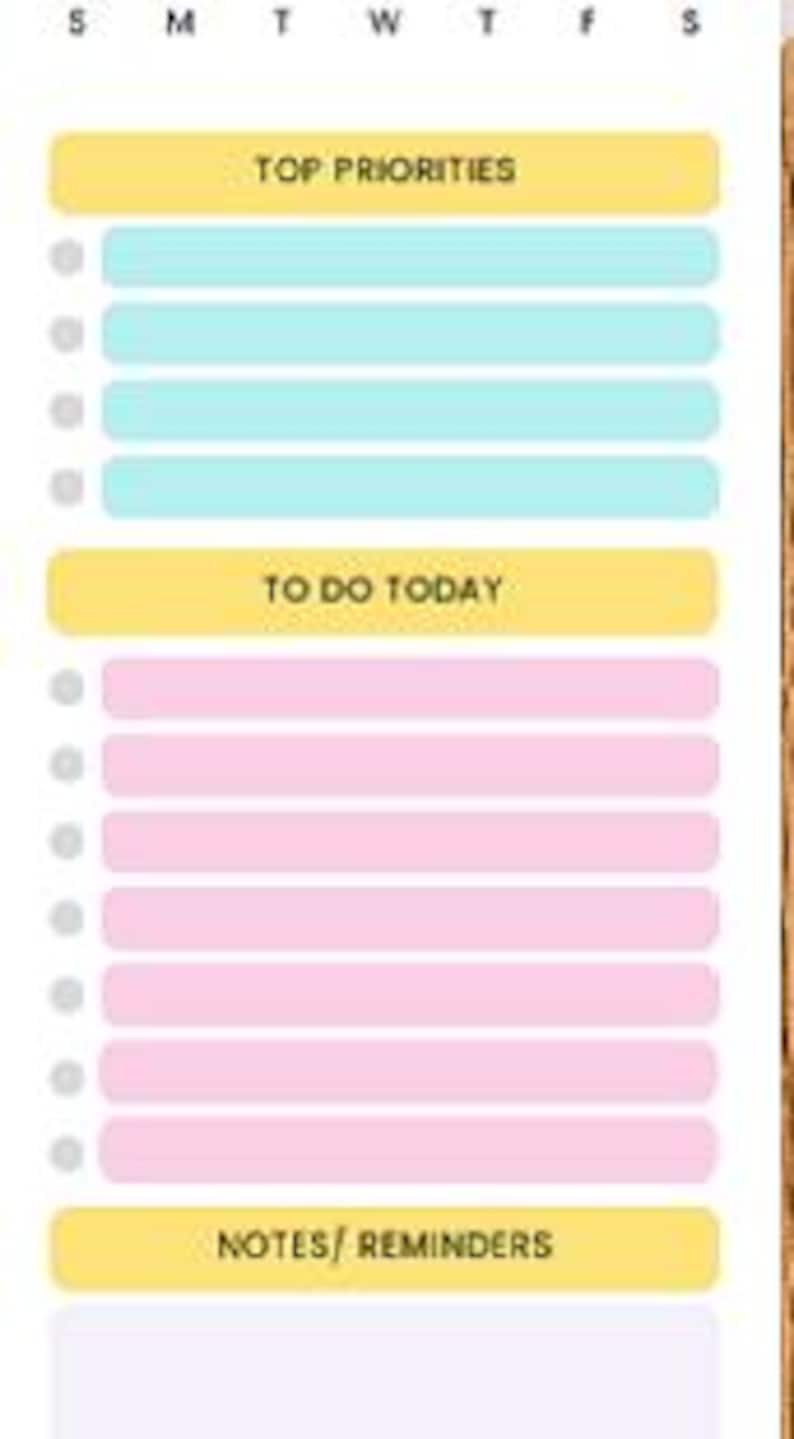 Printable Daily Schedule Planner | Pastel Minimalist Design | Hourly ...