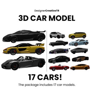 Pacchetto auto 3D, modello auto 3D, modello 3D, auto 3D, modello Porsche 3D, modello auto Blender, Blender 3D
