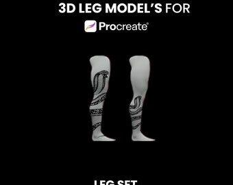 3D Leg Model for Procreate: Tattoo Mockup (Digital Download)