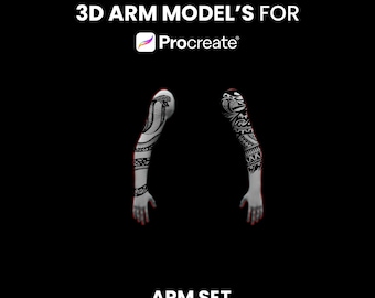 3D Arm Model Set for Procreate (Digital Download)